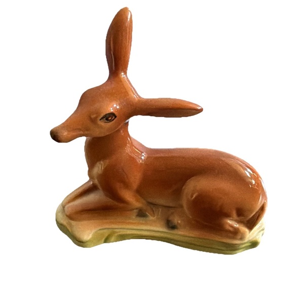 Vintage 1940’s Ceramic Deer Pair Pottery Figurines Stewart McCulloch Calif - Picture 8 of 11